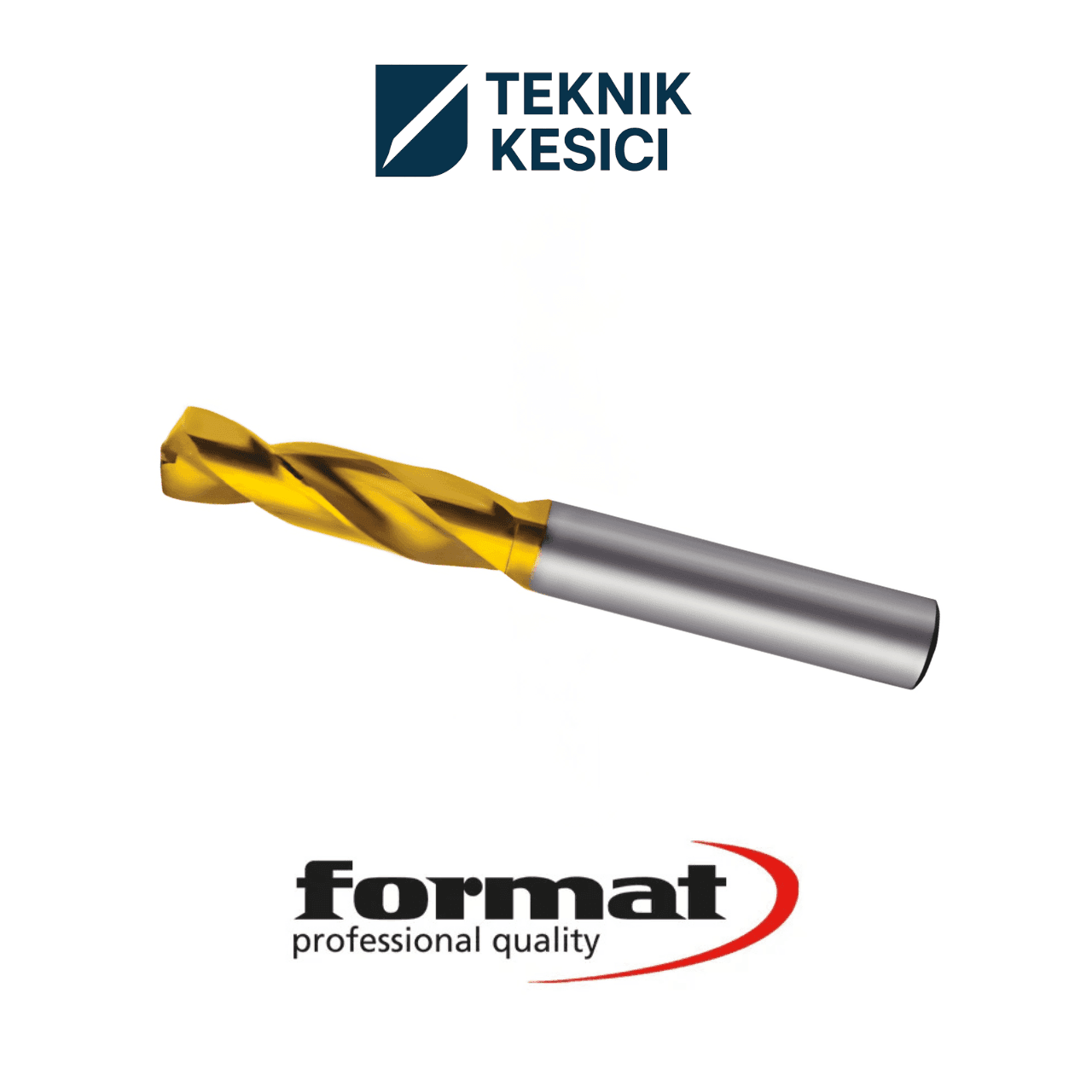 Format O100 Mm Karbur Tin Kapli Kisa Matkap Ucu - Teknik Kesici Format O100 Mm Karbur Tin Kapli Kisa Matkap Ucu