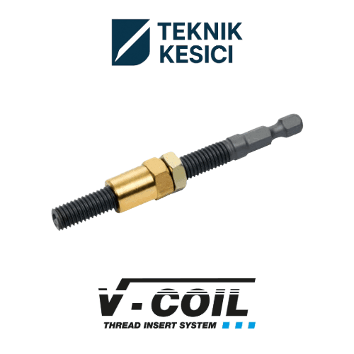 Machine Inserting Tool with 1-4 Hexagon Drive - Teknik Kesici V-COIL Makine Montaj Aparatı (1/4" Altıgen) M3x0.5 | Yay Montaj Aparatı Helicoil