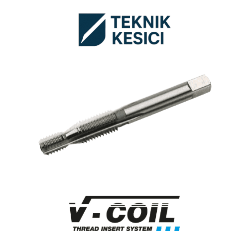 STI-Spark Plug Taps with Pilot Nose for Wire-Thread-Inserts ISO 2 (6H) - Teknik Kesici V-COIL STI Kılavuz - STI-Spark Plug Taps with Pilot Nose - M6 x 1 | STI Kılavuz Helicoil