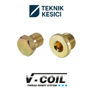 V-COIL Yağ Tahliye Vidası M24 x 1.5 Tip B | Yay Montaj Aparatı Helicoil