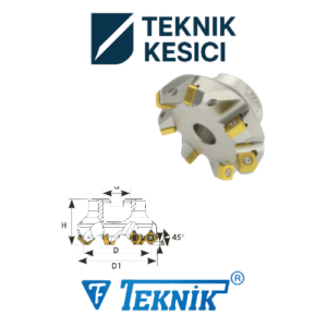 Teknik 45° Tarama Başlığı D200 d60 Z14 SNKX 12