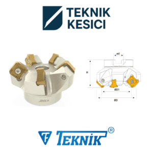 Teknik 45° Tarama Başlığı D200 d60 Z12 SNKX 16 ONHX 06 IK