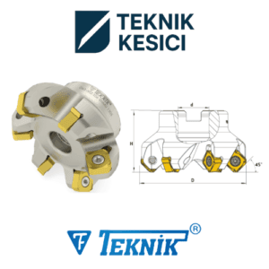 Teknik 45° Tarama Başlığı D125 d40 Z10 SNMU 13