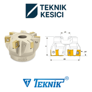 Teknik 88° Tarama Başlığı D100 d32 Z08 SNMX 12
