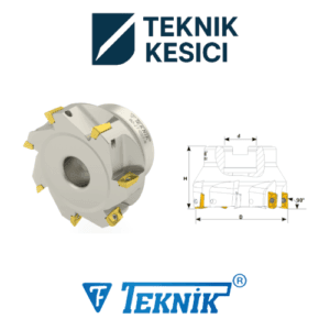 90° ADMT 1204 - Teknik Kesici Teknik 90° Tarama Başlığı D040 d16 Z04 ADMT 12