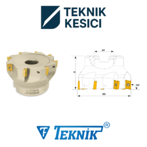 Teknik 90° Tarama Başlığı D080 d27 Z08 APXT 10