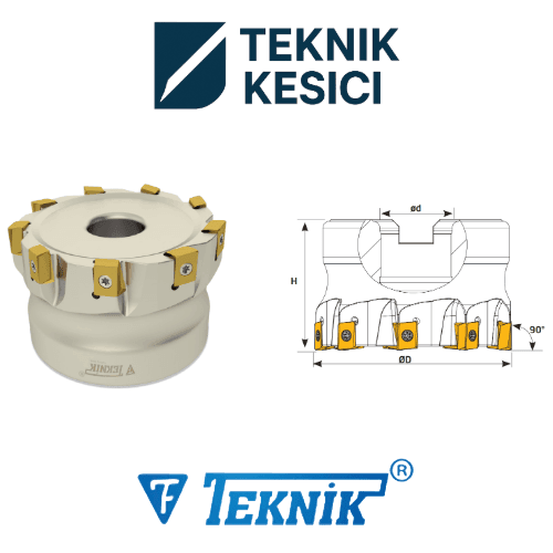 90° LNMT 0804 - Teknik Kesici Teknik 90° Tarama Başlığı D050 d22 Z07 LNMT 08