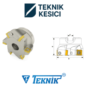 90° SPMT 1204 - Teknik Kesici Teknik 90° Tarama Başlığı D040 d16 Z03 SPMT 12