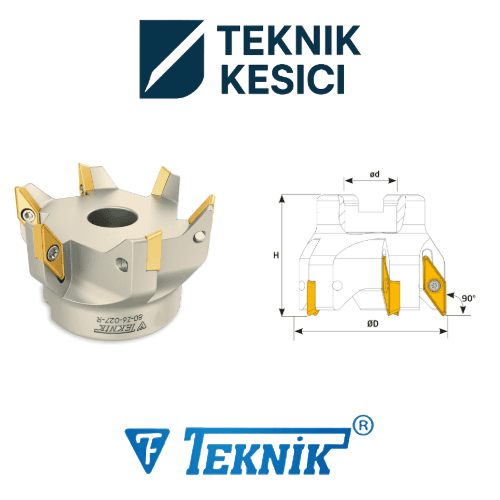 90° VCGT 1604 - Teknik Kesici Teknik 90° Tarama Başlığı D040 d16 Z03 VCGT 16