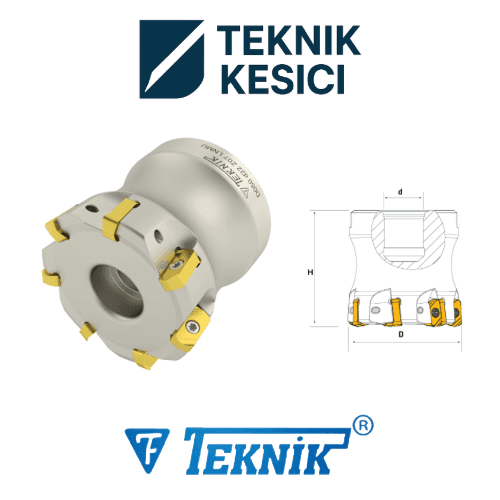 LNMU 0303 - Teknik Kesici Teknik 90° Tarama Başlığı D040 d16 Z06 LNMU 03