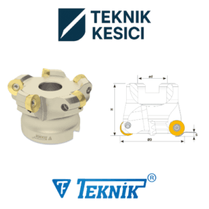 Teknik Yuvarlak Uçlu Tarama Başlığı D100 d32 Z07 RCKT 12