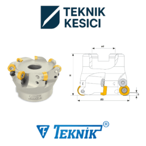 Teknik Yuvarlak Uçlu Tarama Başlığı D040 d16 Z04 RHKW 12