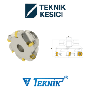 Teknik Yuvarlak Uçlu Tarama Başlığı D125 d40 Z08 RPMW 16 IK