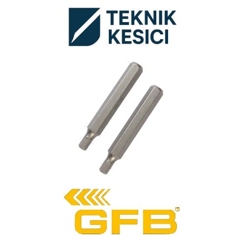GFB Allen Otomotiv Bits Uç Uzun HEX5 - Teknik Kesici GFB Allen Otomotiv Bits Uç Uzun HEX12 x 75 mm