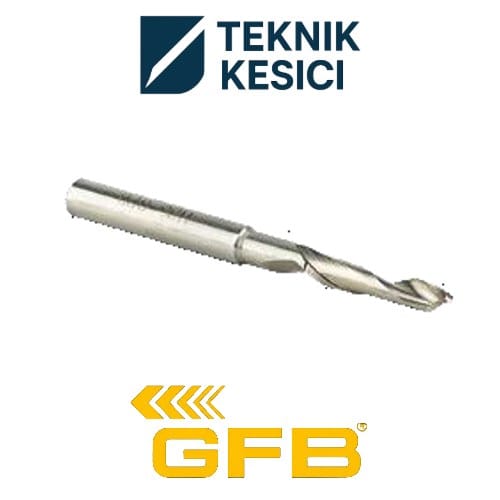 GFB Alüminyum Freze Ucu Arkası İnce Kısa 5 - Teknik Kesici GFB Alüminyum Freze Ucu (Arkası İnce Kısa) 5 x 60 mm