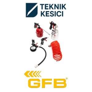 GFB Boya ve Hava Tabanca Seti 5 Parçalı - Teknik Kesici GFB Boya ve Hava Tabanca Seti 5 Parçalı - GFB-5605