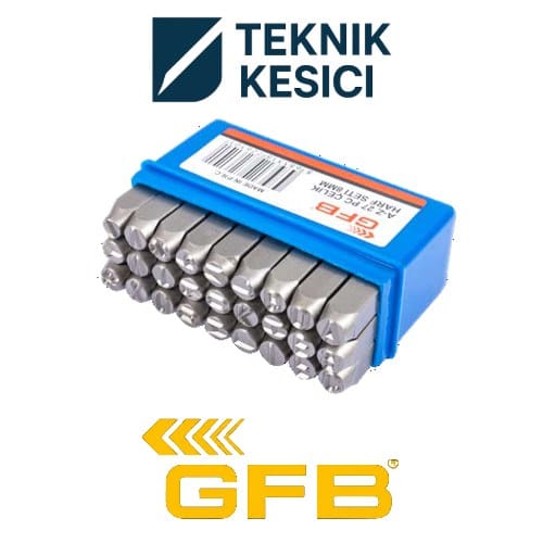 GFB Çelik Harf Takımı 15 - Teknik Kesici GFB Çelik Harf Takımı 10.0 mm