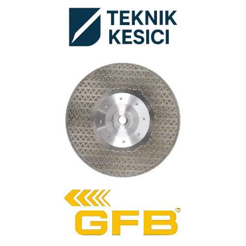 GFB Çift Yüzey Kaplı M14 Flanşlı 115mm - Teknik Kesici GFB Elektrolize Elmas Testere Çift Yüzey Kaplı M14 Flanşlı 230 mm