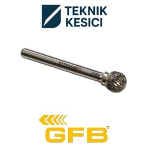 GFB Karbür Kalıpçı Freze D - Küre Başlı D16 x 14 x 06