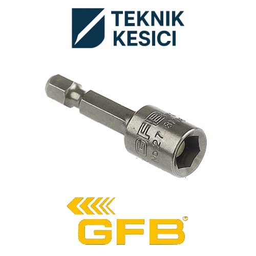 GFB Ekstra Uzun Çin 8 - Teknik Kesici GFB Manyetik Somun Lokması Ekstra Uzun (Çin) 8 x 150 mm