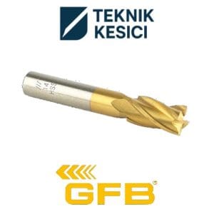 GFB HSS 4 Ağızlı Titan Kaplı Freze 30 - Teknik Kesici GFB HSS 4 Ağızlı Titan Kaplı Freze 5,0 mm