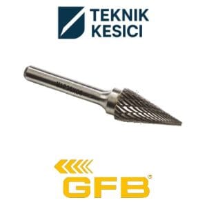 GFB Karbür Kalıpçı Freze M - Konik Sivri M16 x 25 x 06