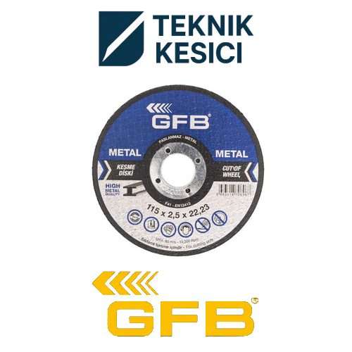 GFB Metal Kesme Taş 115 x 25 - Teknik Kesici GFB Metal Kesme Taş 355 x 3,0 x 25.40 mm