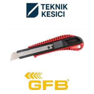 Metal Maket Bıçağı Kırmızı - Siyah 18 mm - GFB 4501