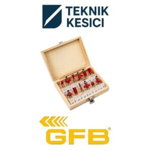 Ahşap Freze Uç Seti - 12 Parçalı 8 mm - GFB 2318