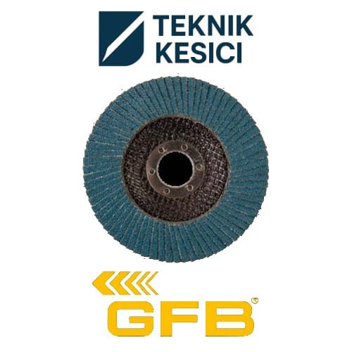 GFB Zirkonyum Flap Disk Zımpara ZK 115 - Teknik Kesici GFB Zirkonyum Flap Disk Zımpara ZK 115 mm 120 Kum