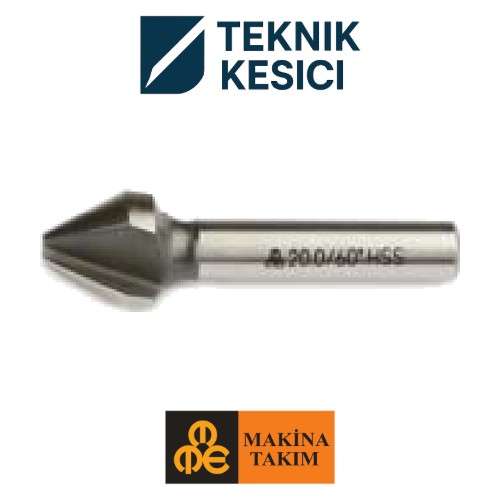 MTE 3 Ağızlı Silindirik Saplı Havfla Freze 60˚ 80 mm - Teknik Kesici 3 Ağızlı Silindirik Saplı Havfla Freze 60˚ 8,0 mm - MTE B00313020800