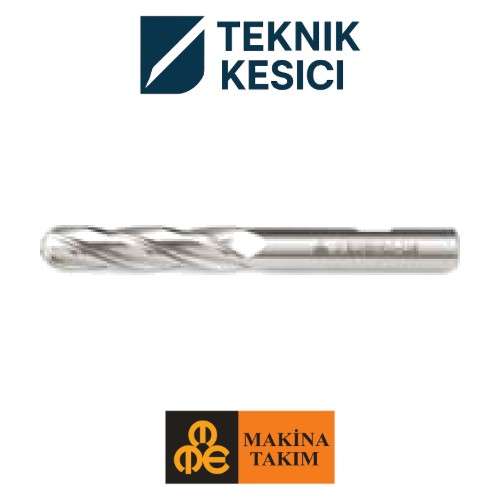 Küresel karbür kalıpçı freze - uzun saplı 6 mm