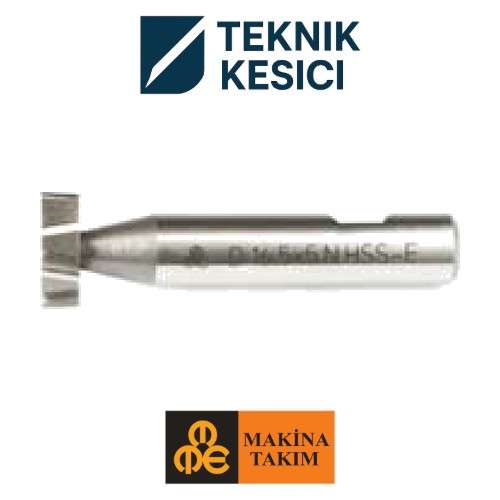 MTE Silindirik Saplı Yarık Freze Çapraz Diflli 135 mm - Teknik Kesici Silindirik Saplı Yarık Freze Çapraz Diflli 13,5 mm - MTE B00261220600