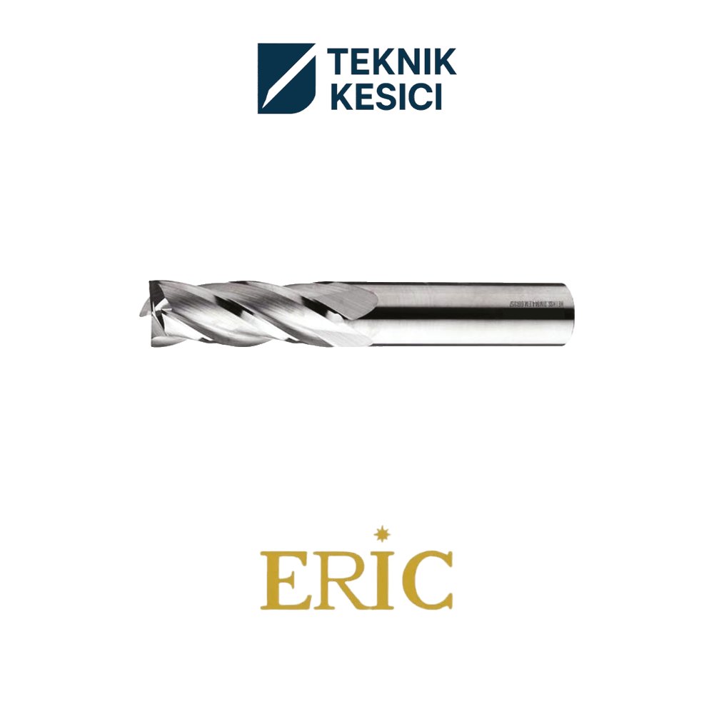 Eric 12 mm Parmak Freze HSS DIN 844 TP844120 - Teknik Kesici Eric 12 mm Parmak Freze HSS DIN 844 TP844120