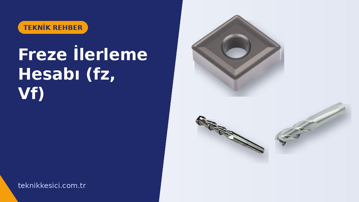 Frezede İlerleme Hesabı Diş Başına İlerleme fz ve Tabla İlerlemesi Vf Nasıl Bulunur - Teknik Kesici Frezede İlerleme Hesabı: Diş Başına İlerleme (fz) ve Tabla İlerlemesi (Vf) Nasıl Bulunur? - Teknik Kesici teknik rehber