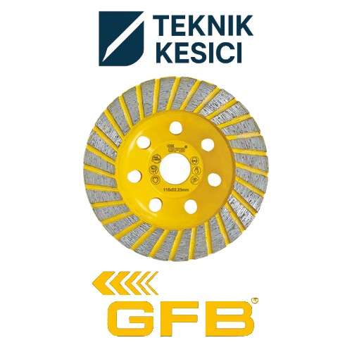 GFB Turbo Elmaslı Taşlama Diski - Teknik Kesici GFB Turbo Elmaslı Taşlama Diski