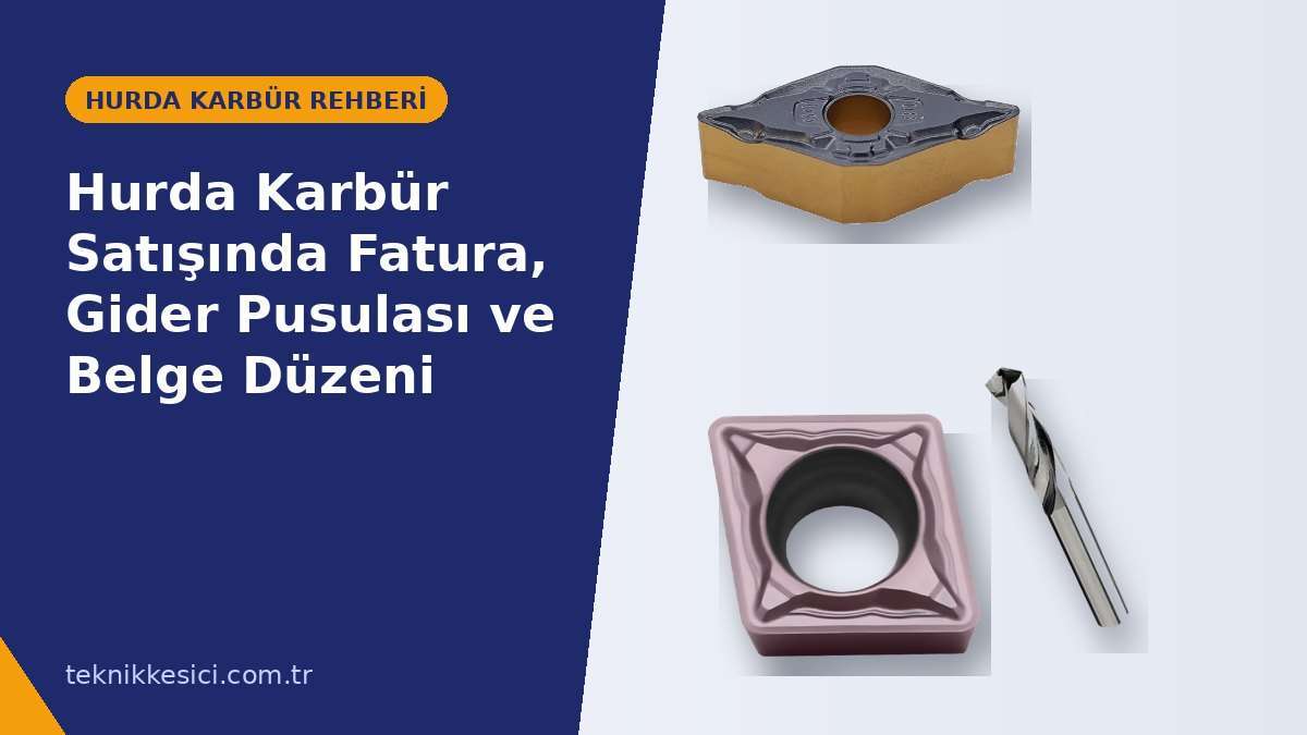 Hurda Karbür Satışında Fatura Gider Pusulası ve Belge Düzeni - Teknik Kesici Hurda Karbür Satışında Fatura, Gider Pusulası ve Belge Düzeni - Teknik Kesici hurda karbür rehberi
