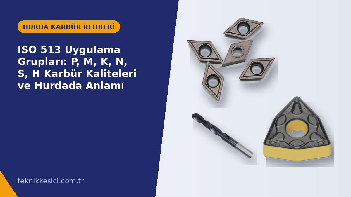 ISO 513 Uygulama Grupları P M K N S H Karbür Kaliteleri ve Hurdada Anlamı - Teknik Kesici ISO 513 Uygulama Grupları: P, M, K, N, S, H Karbür Kaliteleri ve Hurdada Anlamı - Teknik Kesici hurda karbür rehberi