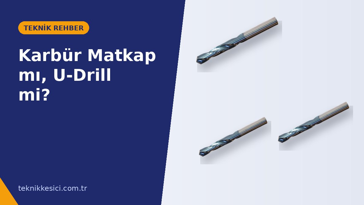 Karbür Matkap mı U-Drill Değiştirilebilir Uçlu Matkap mi Delik Delmede Doğru Seçim - Teknik Kesici Karbür Matkap mı, U-Drill (Değiştirilebilir Uçlu Matkap) mi? Delik Delmede Doğru Seçim - Teknik Kesici teknik rehber