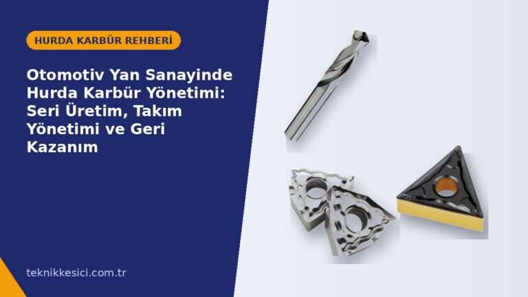 Otomotiv Yan Sanayinde Hurda Karbür Yönetimi: Seri Üretim, Takım Yönetimi ve Geri Kazanım - Teknik Kesici hurda karbür rehberi