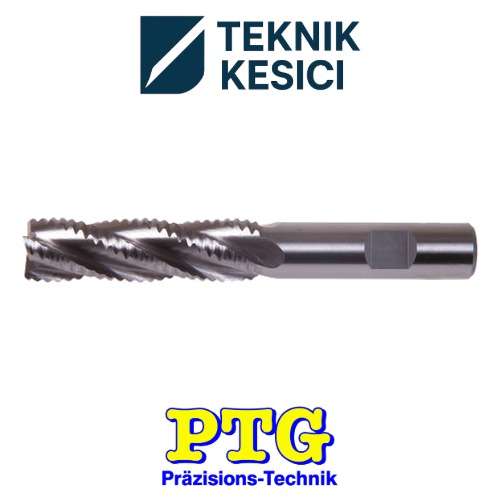 PTG HSS-Co 8 Kaba Talaş Parmak Freze DIN 844-BNR - Teknik Kesici PTG HSS-Co %8 Kaba Talaş Parmak Freze DIN 844-BNR - PTG