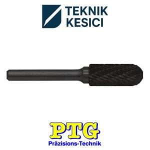 PTG Karbür Kalıpçı Freze Form C (Silindirik Yuvarlak Uçlu) DIN 8033 - PTG
