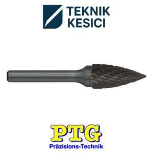 PTG Karbür Kalıpçı Freze Form G (Sivri Ağaç Tipi) DIN 8033 - PTG