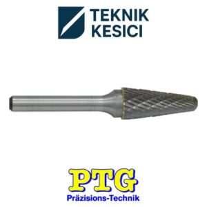 PTG Karbür Kalıpçı Freze Form L (Konik Yuvarlak Uçlu) DIN 8033 - PTG