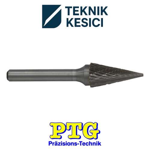 PTG Karbür Kalıpçı Freze Form M Konik Sivri Uçlu DIN 8033 - Teknik Kesici PTG Karbür Kalıpçı Freze Form M (Konik Sivri Uçlu) DIN 8033 - PTG