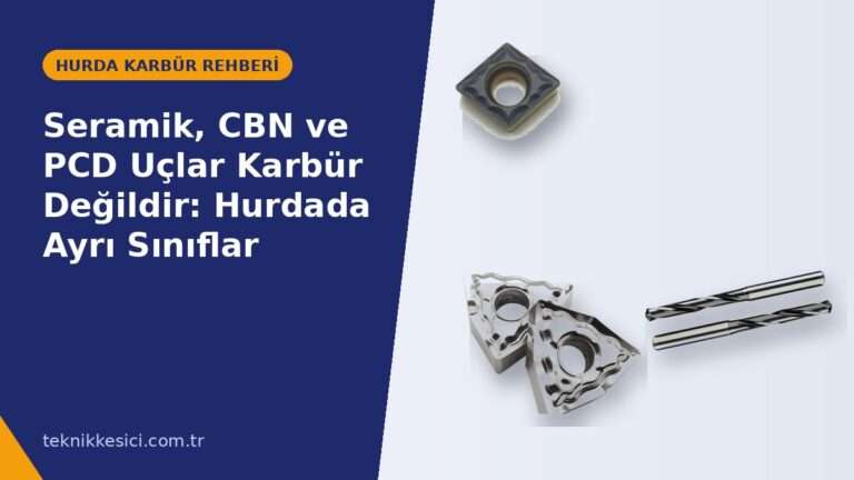 Seramik, CBN ve PCD Uçlar Karbür Değildir: Hurdada Ayrı Sınıflar - Teknik Kesici hurda karbür rehberi