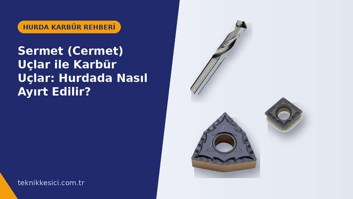 Sermet Cermet Uçlar ile Karbür Uçlar Hurdada Nasıl Ayırt Edilir - Teknik Kesici Sermet (Cermet) Uçlar ile Karbür Uçlar: Hurdada Nasıl Ayırt Edilir? - Teknik Kesici hurda karbür rehberi