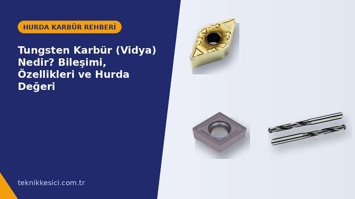 Tungsten Karbür Vidya Nedir Bileşimi Özellikleri ve Hurda Değeri - Teknik Kesici Tungsten Karbür (Vidya) Nedir? Bileşimi, Özellikleri ve Hurda Değeri - Teknik Kesici hurda karbür rehberi