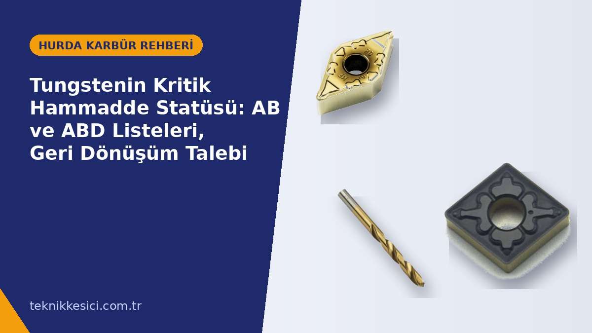 Tungstenin Kritik Hammadde Statüsü AB ve ABD Listeleri Geri Dönüşüm Talebi - Teknik Kesici Tungstenin Kritik Hammadde Statüsü: AB ve ABD Listeleri, Geri Dönüşüm Talebi - Teknik Kesici hurda karbür rehberi