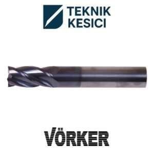 Vörker 4 Ağız Karbür Parmak Freze DIN 6528 - Vörker